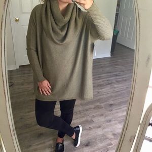NWT Cowl Neck Light Olive Oversized Sweater